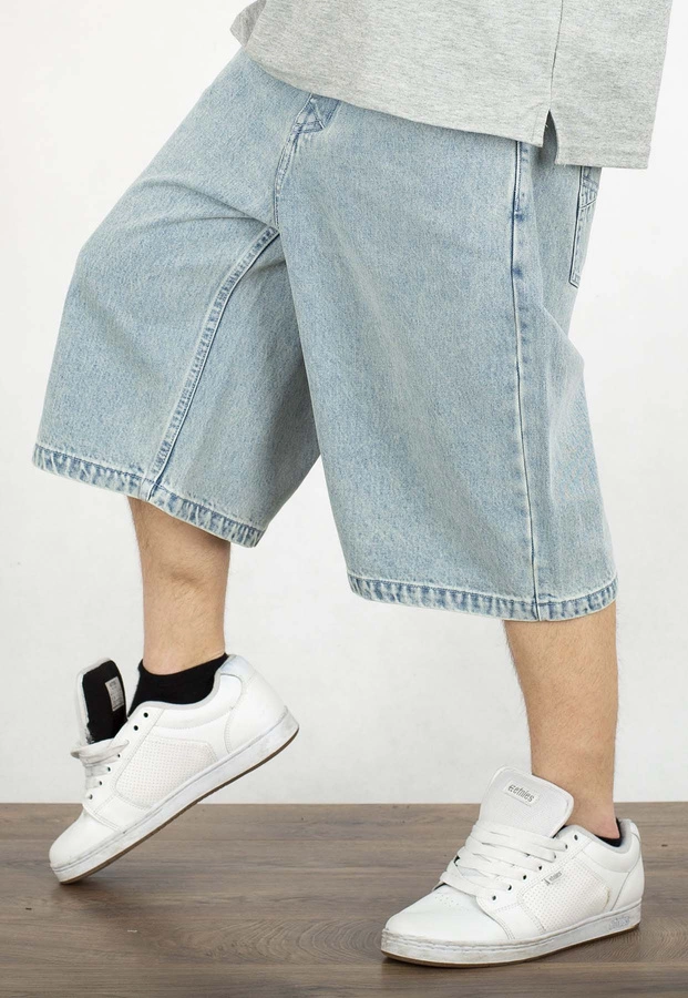 Spodenki Mass Jeans Slang Baggy Fit light blue
