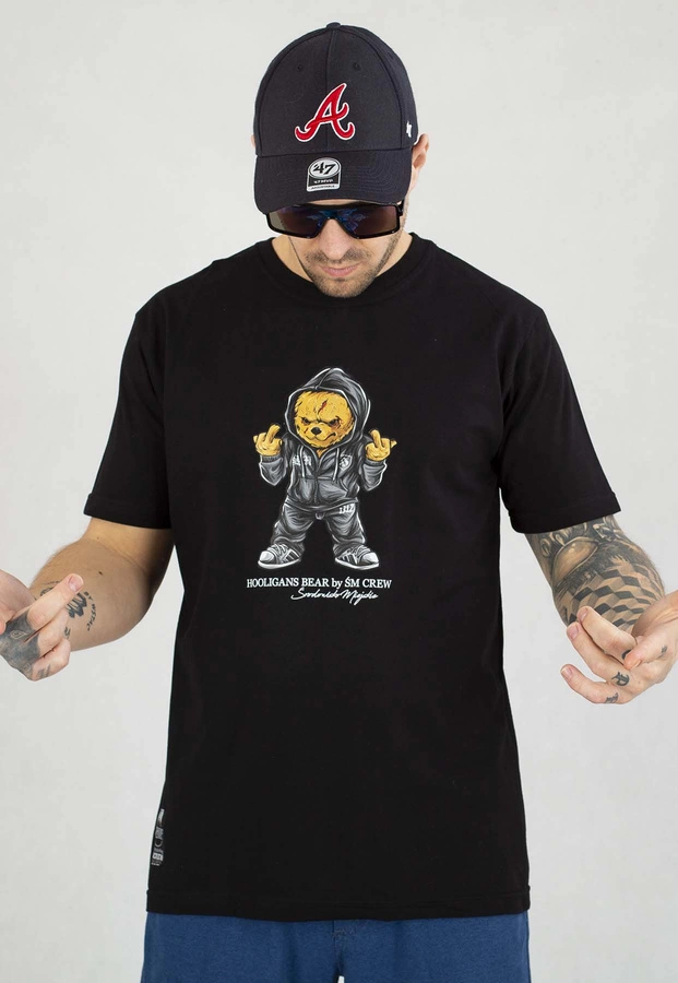 T-shirt Środowisko Miejskie Hooligans Bear czarny