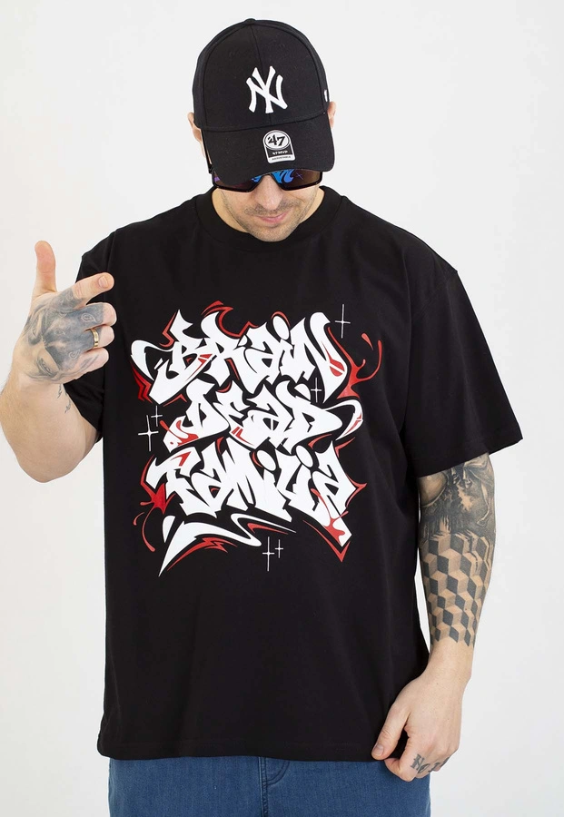 T-shirt Brain Dead Familia Graffiti czarny