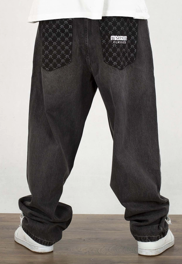 Spodnie Mass Jeans Extra Baggy Fit Nexus black rinsed