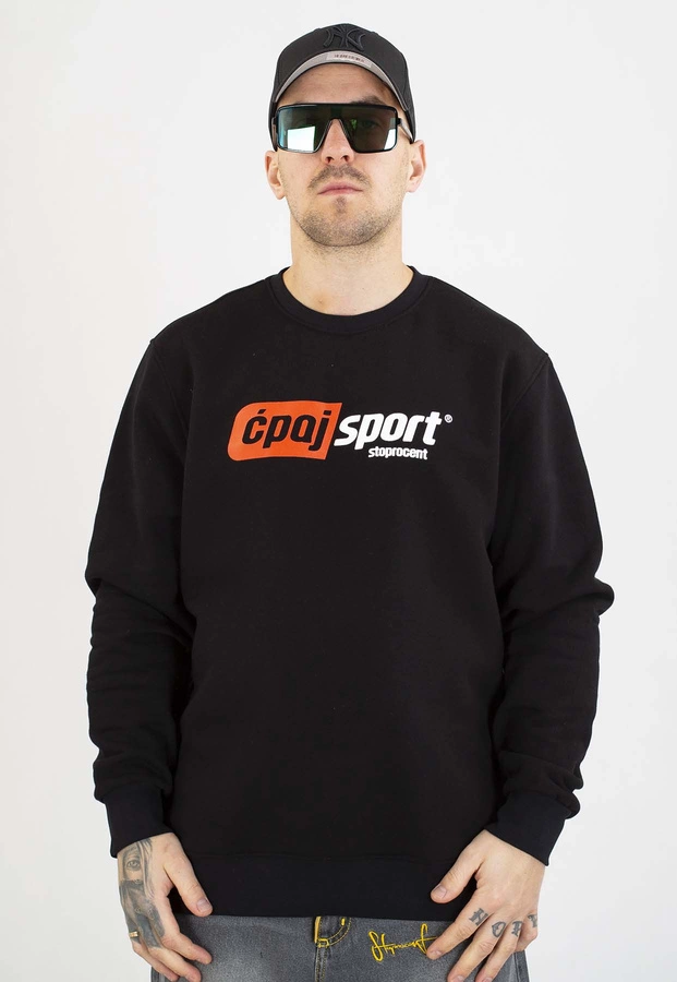 Bluza Stoprocent Bez Kaptura Ćpaj Sport czarna