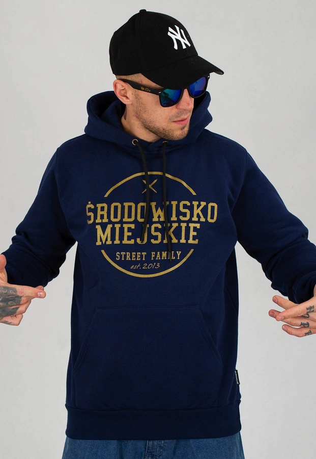 Bluza Środowisko Miejskie Theme granatowo złota