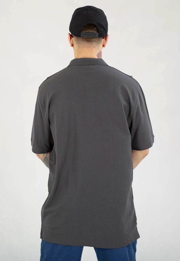 T-shirt Polo Prosto Lior grafitowy