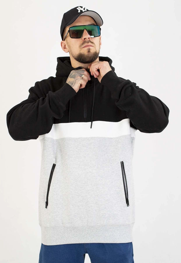 Bluza Pit Bull Z Kapturem Gibson black grey melange