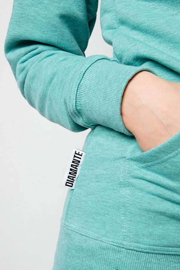Bluza Diamante Wear Basic Zip miętowa