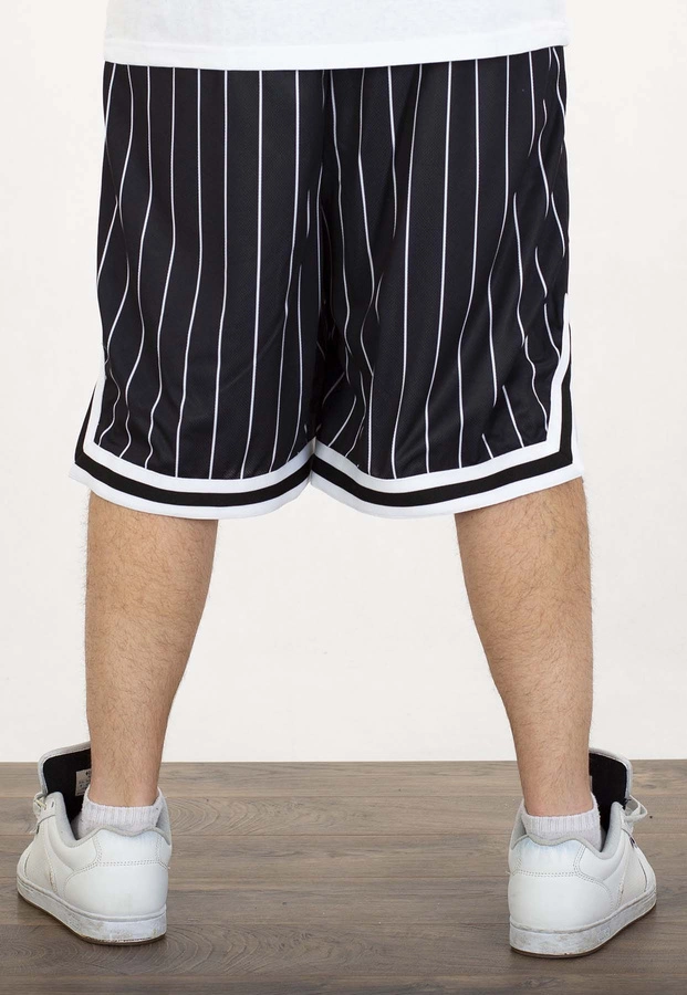 Spodenki Karl Kani Small Signature Pinstripe Mesh 6014920 czarno białe