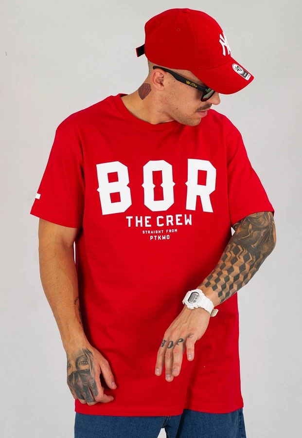 T-shirt B.O.R. Biuro Ochrony Rapu Borcrew The Crew czerwony