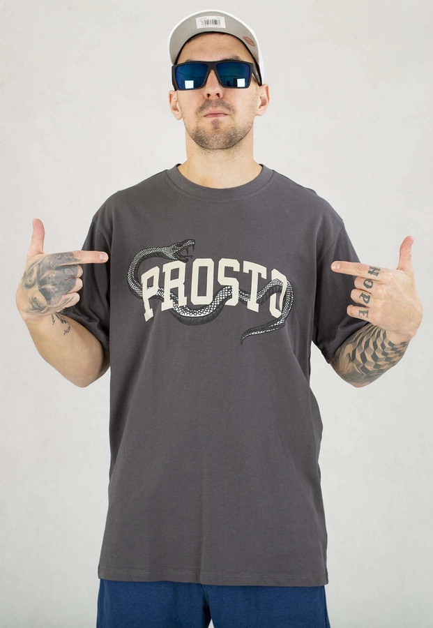 T-shirt Prosto Snake grafitowy