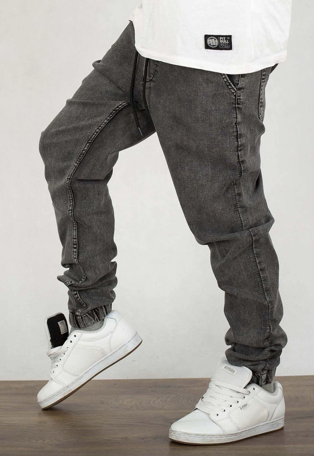 Spodnie Jigga Wear Crown Jogger Jeans czarne sprane