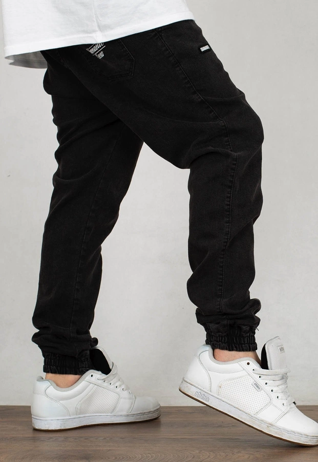 Spodnie Diamante Wear Jogger Unisex Crew marmur czarny jeans