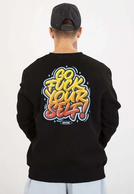 Bluza Motive Bez Kaptura Self czarno żółta