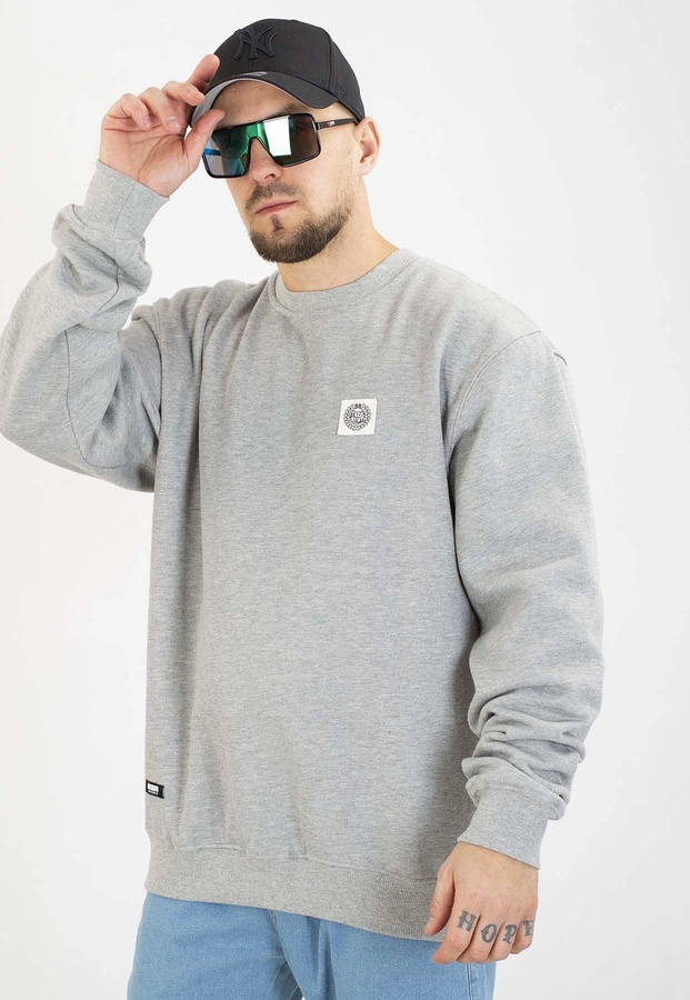 Bluza Mass Bez Kaptura Patch szara