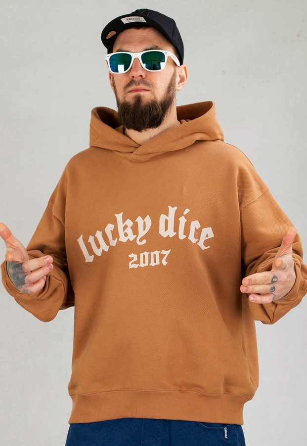 Bluza Lucky Dice Bent Logo jasno brązowa