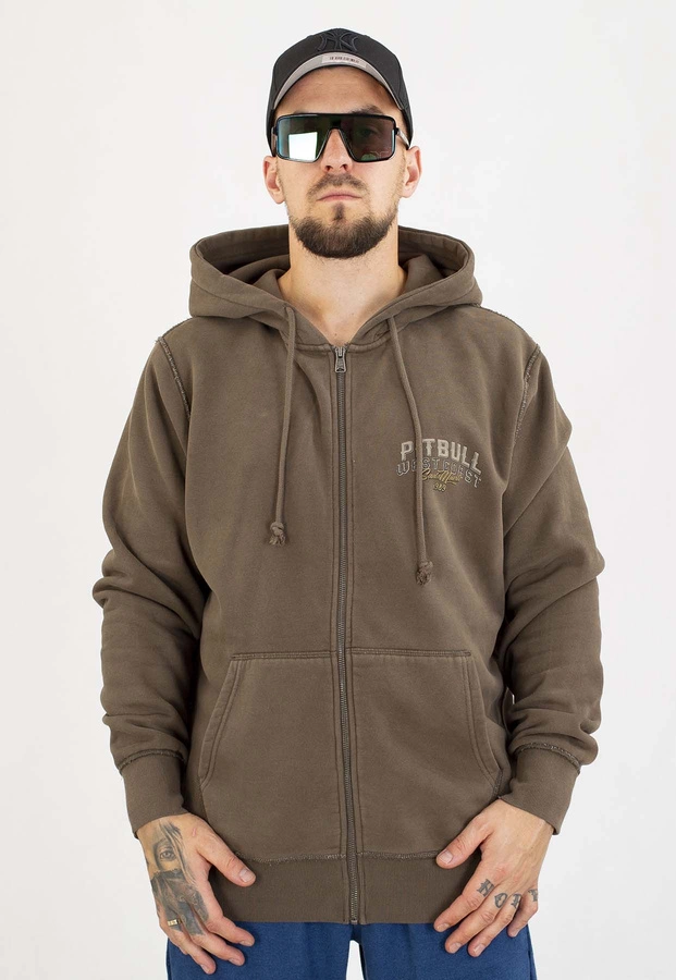 Bluza Pit Bull Z Kapturem ZIP Santa Muerte major olive