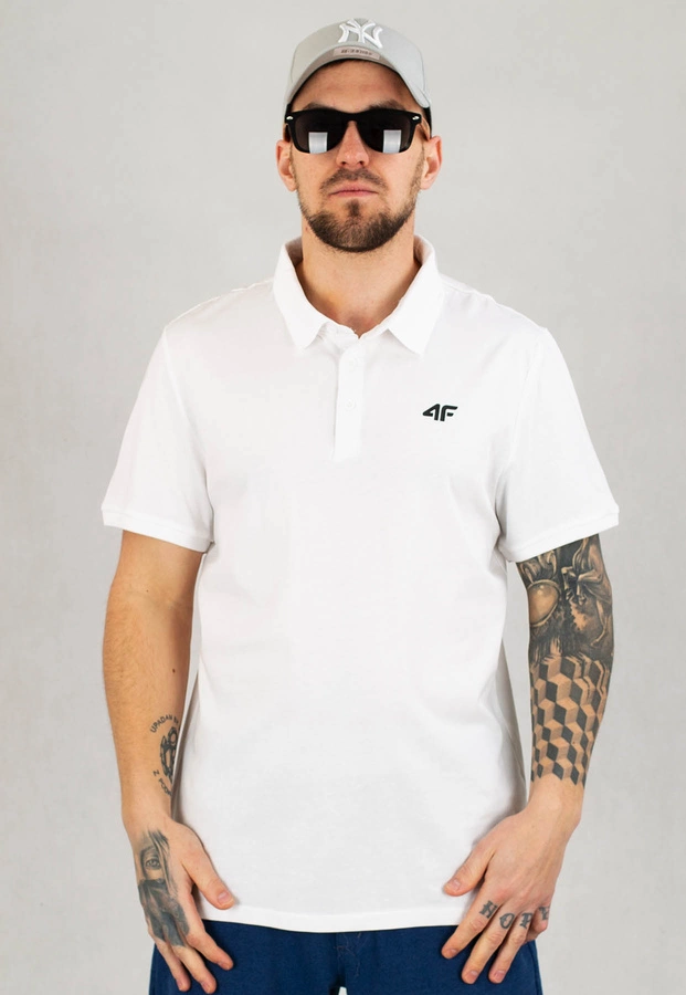 T-shirt Polo 4F M086 biały