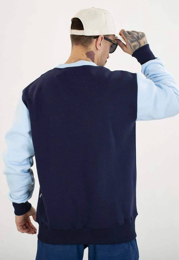 Bluza Diil Bez Kaptura Small Double granatowo błękitna