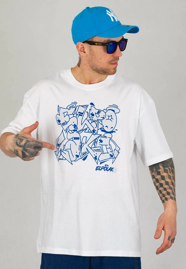 T-shirt El Polako Baggy Graffiti biały