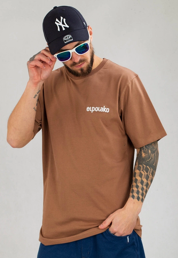 T-shirt El Polako Mini Ep brązowy