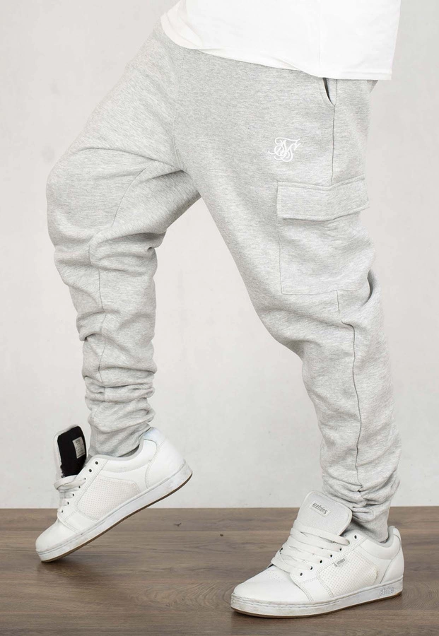 Dresy SikSilk Essentials Cargo Joggers szare