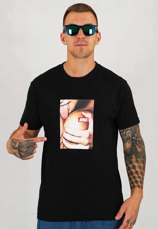 T-shirt Koka Lick czarny