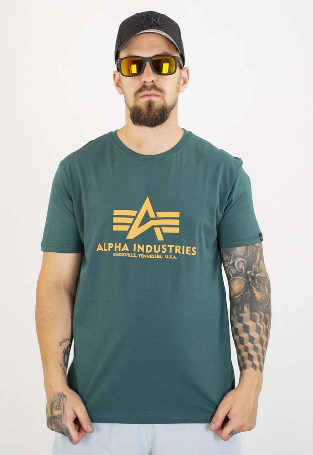 T-shirt Alpha Industries Basic 100501 zielony
