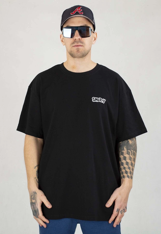 T-shirt Smerfy Baggy Ważniak Boss czarny