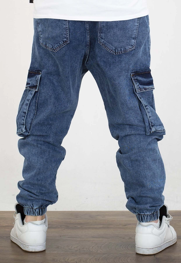 Spodnie I8 Denim BOY54 Joggery Cargo light blue