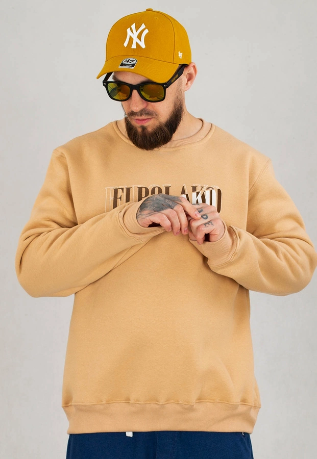 Bluza El Polako Crewneck Double Layer brązowa