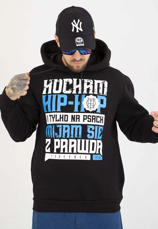Bluza Chada Z Kapturem Kocham Hip Hop czarna