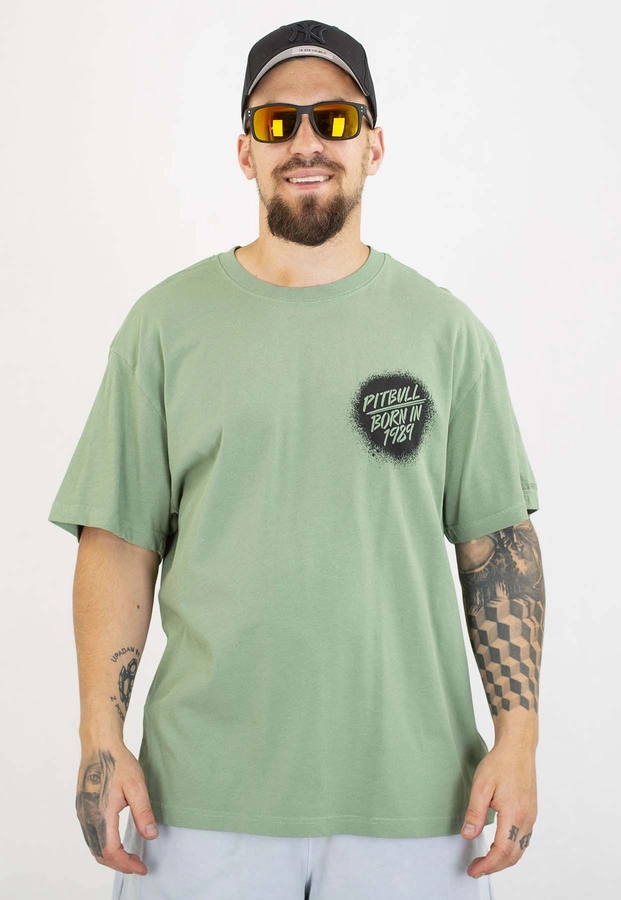 T-shirt Pit Bull Loose Fit Graffiti 210 washed green