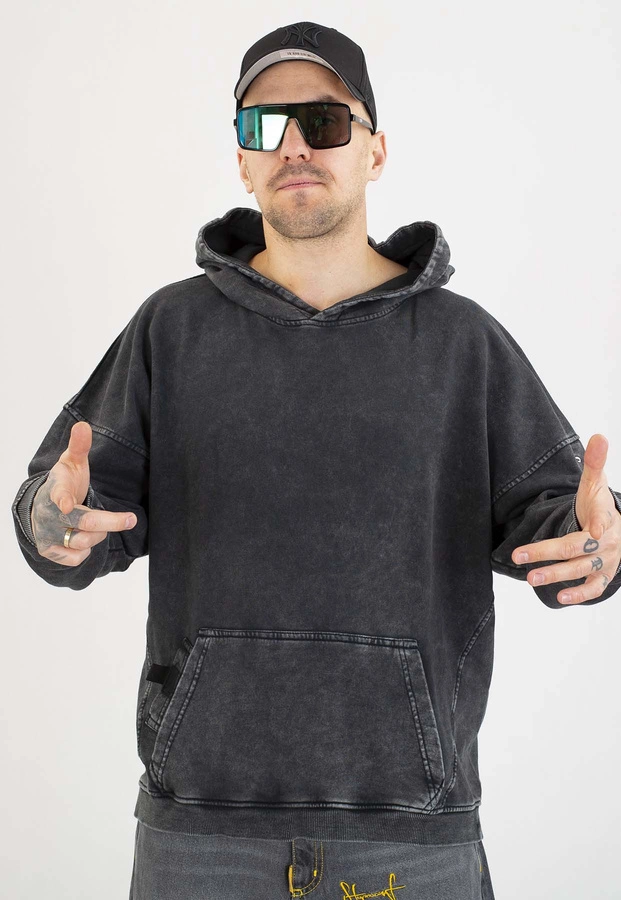 Bluza Stoprocent Z Kapturem Haft Bark Small czarna sprana