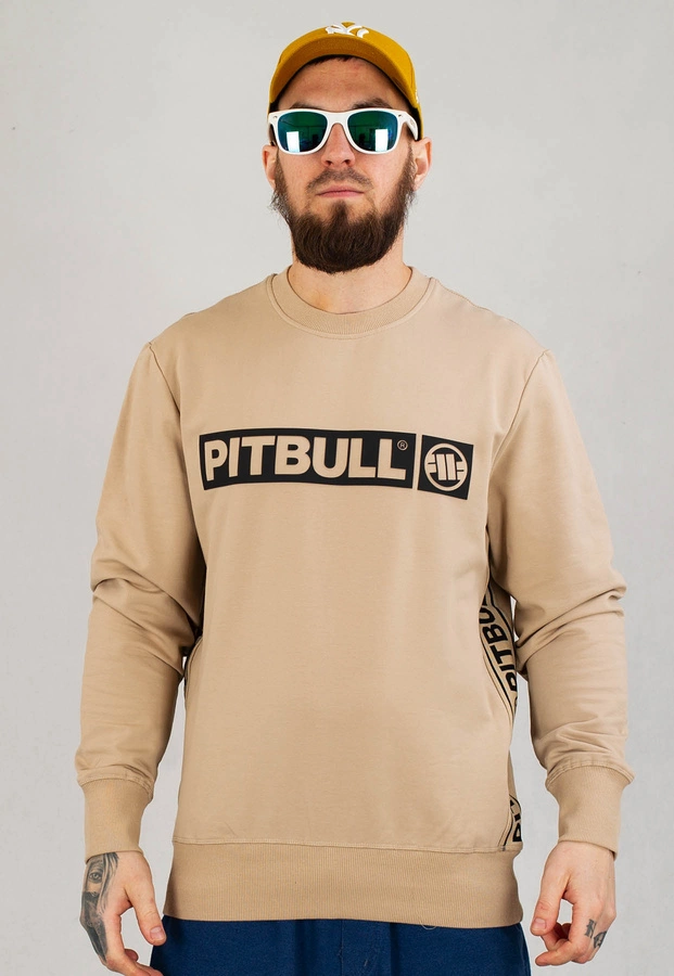 Bluza Pit Bull Bez Kaptura French Terry Albion beżowa