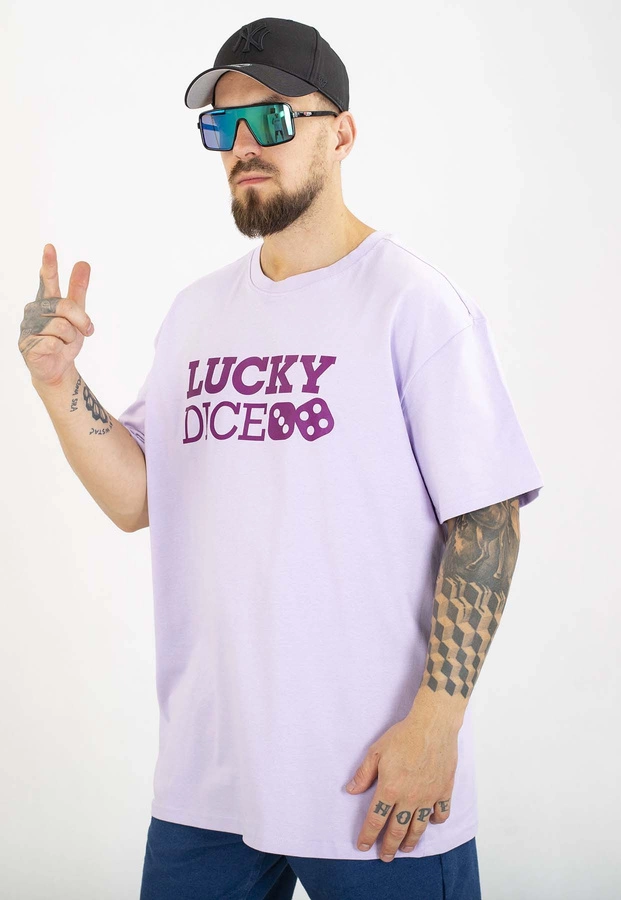 T-shirt Lucky Dice Baggy LD Classic jasno fioletowy