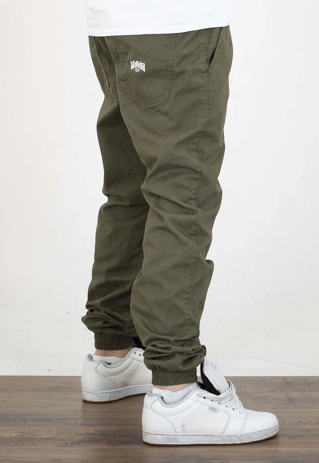 Spodnie Chada Proceder Jogger Chino Kastet Logo oliwkowe