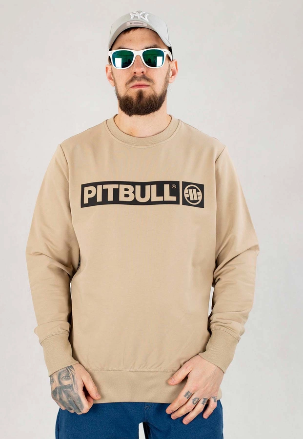 Bluza Pit Bull Bez Kaptura French Terry Albion piaskowa