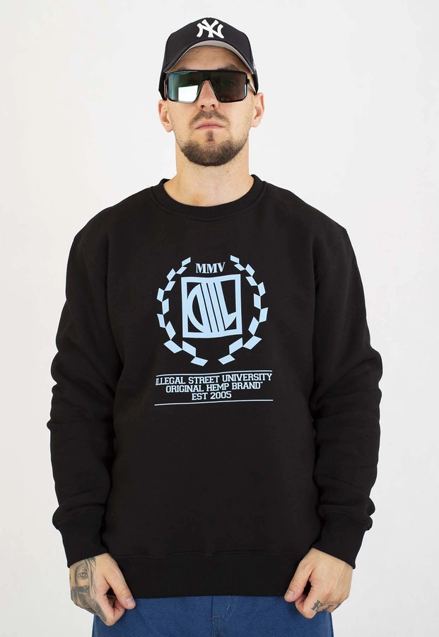 Bluza Diil Bez Kaptura Laur czarno niebieska