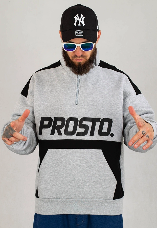 Bluza Prosto Bez Kaptura Zip Wulk szara