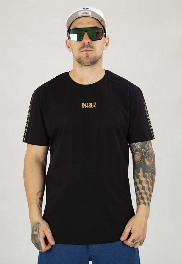 T-shirt Intruz Lokalny Gold czarny