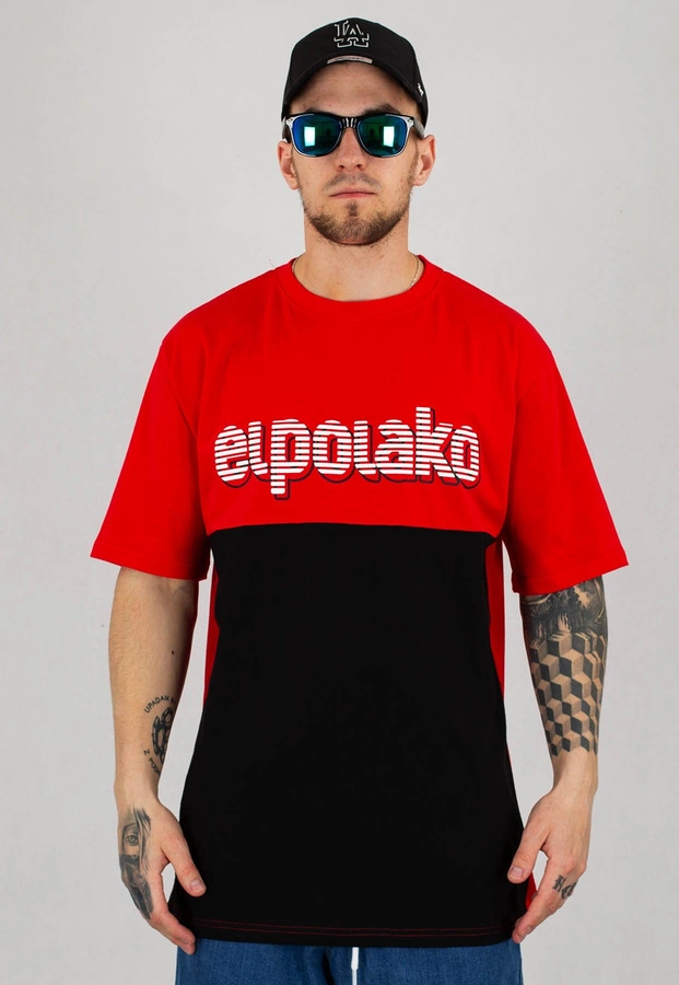 T-shirt El Polako Classic Stripes Cut czerwony + Płyta Gratis