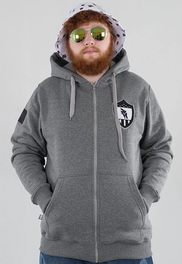 Bluza Polska Wersja PW Godło Zip ciemno szara