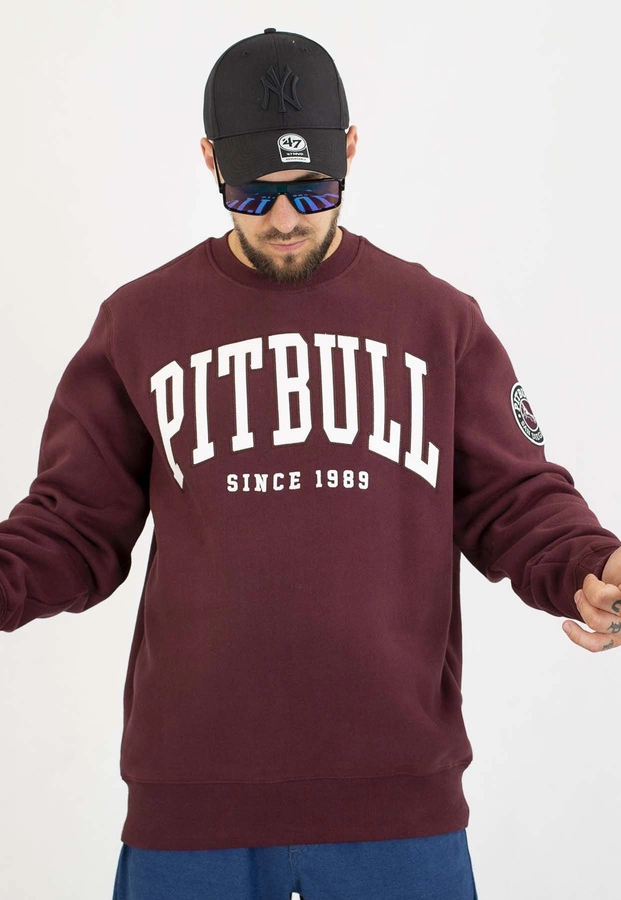 Bluza Pit Bull Bez Kaptura Norton dark burgundy 