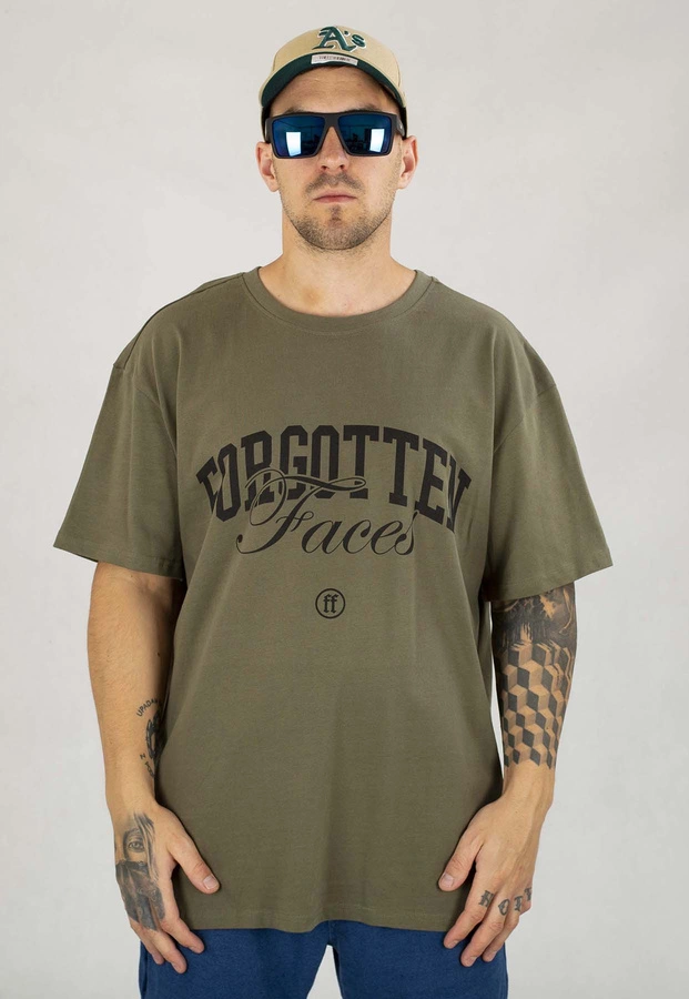 T-shirt Forgotten Faces Skull oliwkowy
