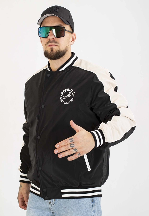 Kurtka Pit Bull Przejściowa Manolito Baseball black white