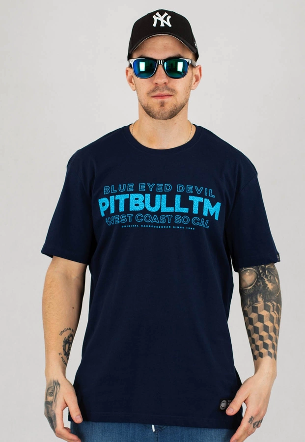 T-shirt Pit Bull Bed V granatowy