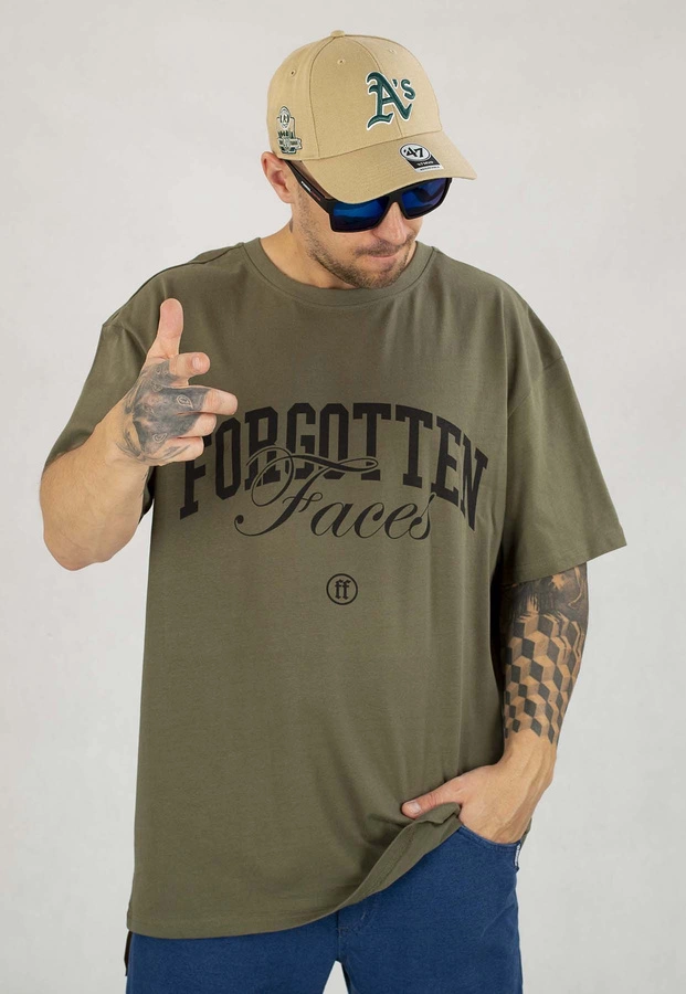 T-shirt Forgotten Faces Skull oliwkowy