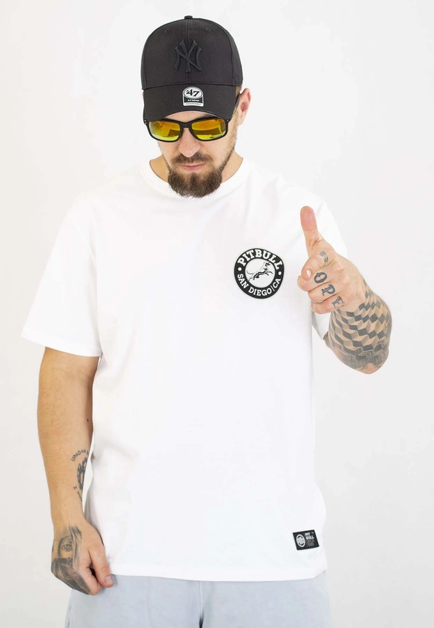 T-shirt Pit Bull San Diego Ca Black 170 white
