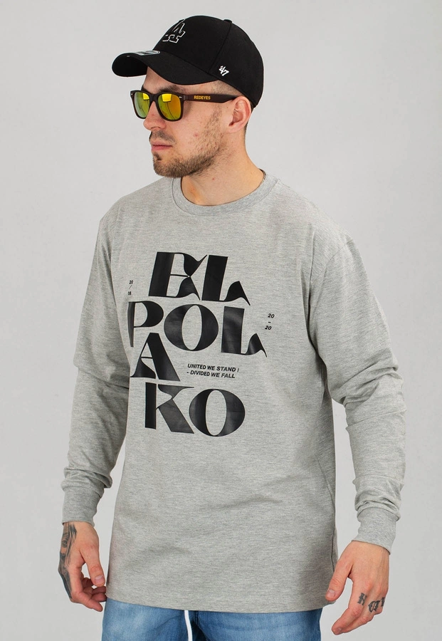 Longsleeve El Polako Letters szary + Płyta Gratis