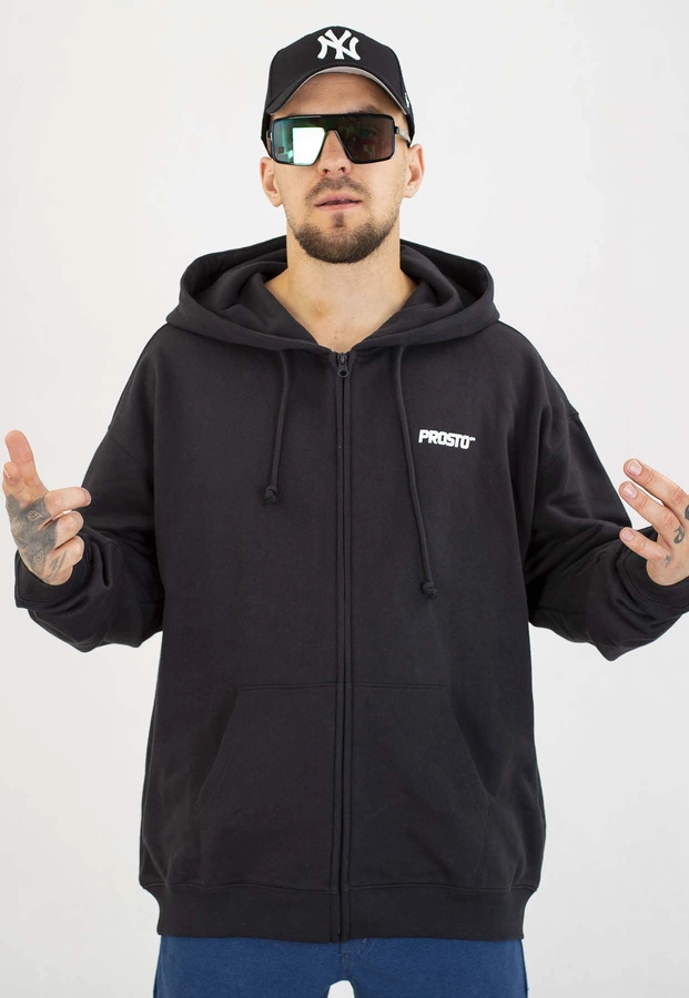 Bluza Prosto Z kapturem ZIP Logo czarna
