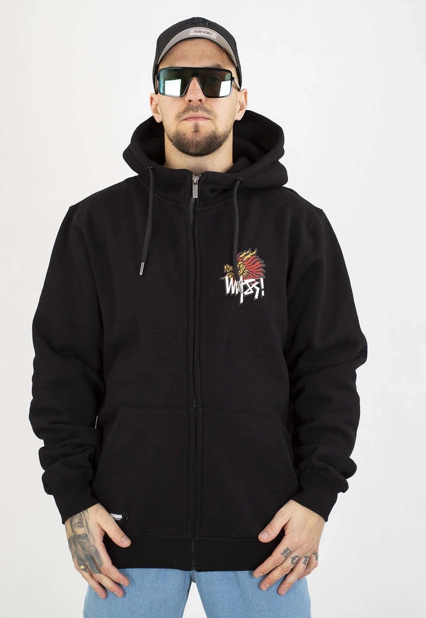 Bluza Mass Z Kapturem ZIP Dragon czarna