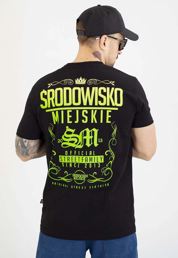 T-shirt Środowisko Miejskie Theme 2.0 czarno zielony 